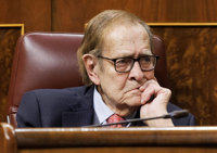 Tamames no aplaude el discurso de Abascal en la moción de censura