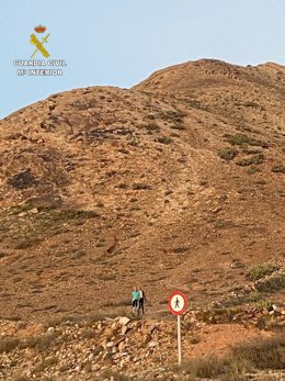 Personas denunciadas por la Guardia Civil por acceder a la montaña de Tindaya, en Fuerteventura