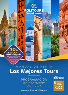 Politours lanza su manual de venta anticipada con las novedades y tendencias en viajes para la temporada 23/24.