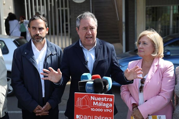 El secretario general del PSOE-A, Juan Espadas, en Málaga.