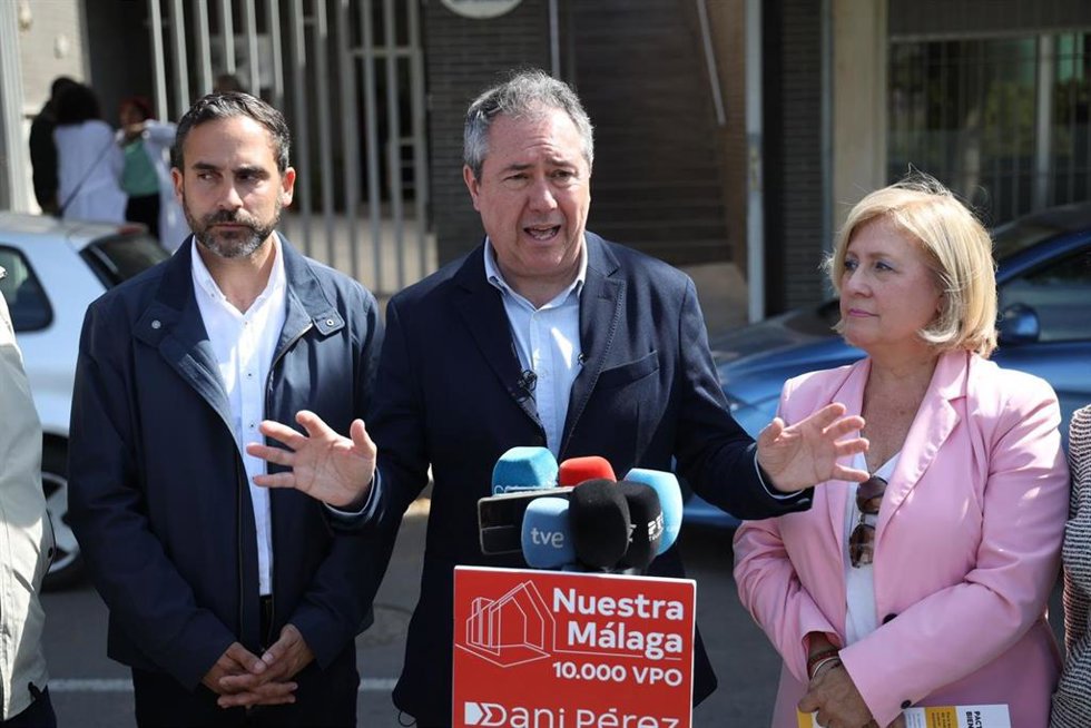 El secretario general del PSOE-A, Juan Espadas, en Málaga.