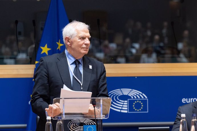 El Alto Representante de Política Exterior de la UE, Josep Borrell, habla en el Foro Schuman de Seguridad y Defensa