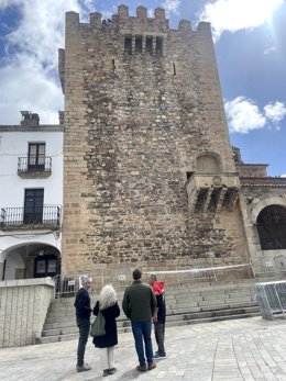 Las obras de emergencia en la Torre de Bujaco de Cáceres finalizarán este jueves