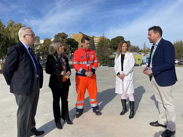 Visita a las obras del helipuerto