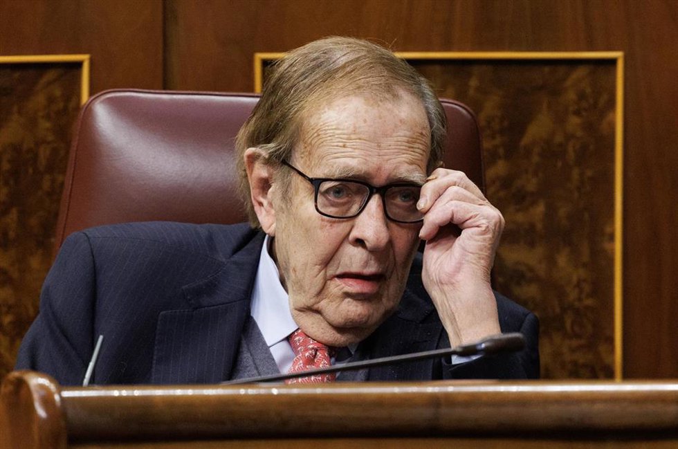 El candidato de la moción de censura, profesor y economista Ramón Tamames.