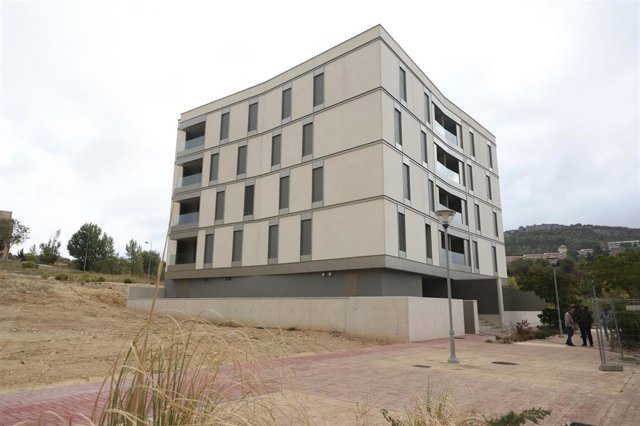 Archivo - Promoción de viviendas en Estella en el marco del plan Navarra Social Housing, que sigue el estándar Passivhaus de eficiencia energética.