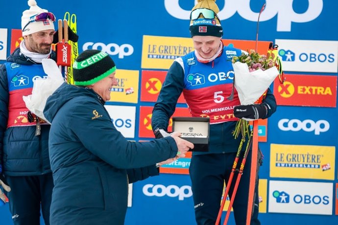Certina, cronometrador oficial en la Copa del Mundo de Esquí de fondo.