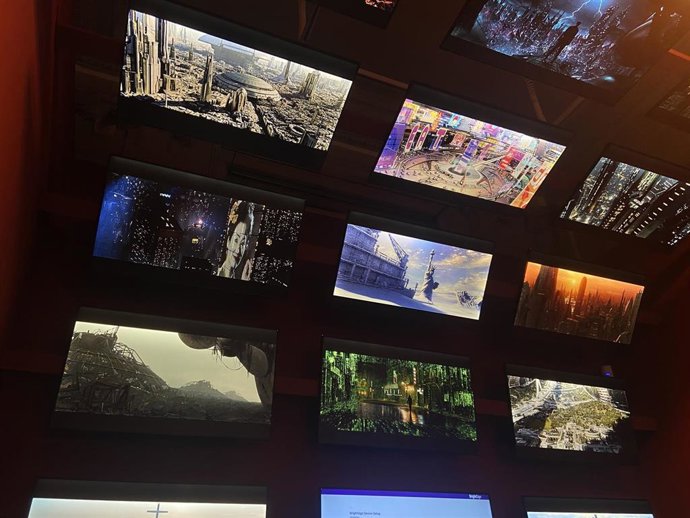 Imagen de la sala de la exposición 'Somia la Ciutat', que se expone desde este miércoles hasta el 11 de junio en el Palau Robert de Barcelona
