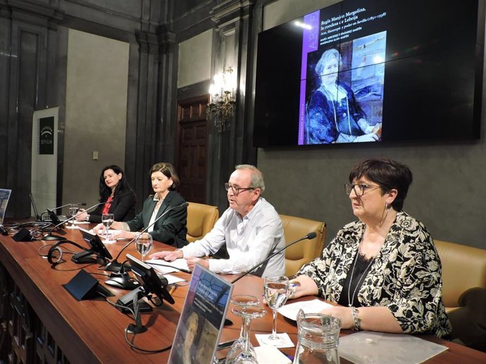 Presentación del libro titulado 'Regla Manjón Mergelina. Arte, filantropía y poder en Sevilla (1851-1938)' en la Casa de la Provincia de Diputación hispalense.