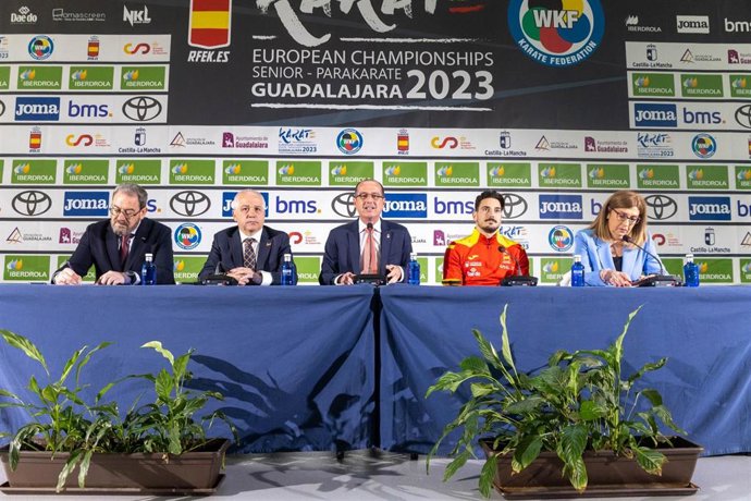 Damián Quintero durante la presentación de la 58 edición del Campeonato de Europa de Karate y Parakarate de Guadalajara