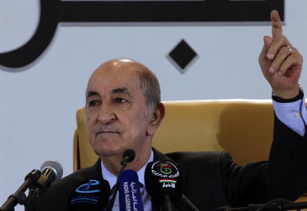 Archivo - El presidente de Argelia, Abdelmayid Tebune