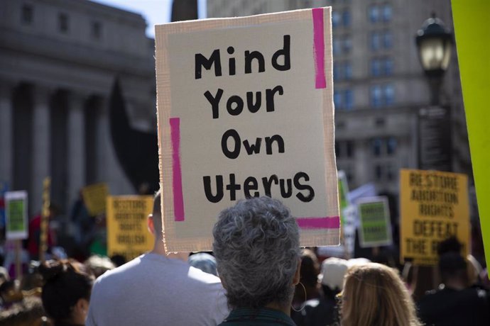 Archivo - Manifestación a favor de los derechos reproductivos en Nueva York, Estados Unidos.