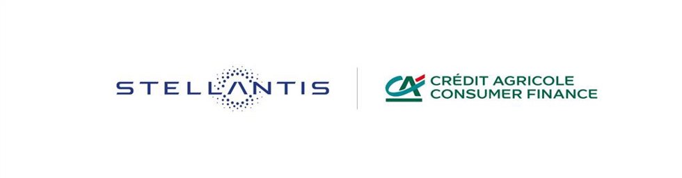 Archivo - Imagen de recurso con los logotips de Stellantis y Crédit Agricole Consumer Finance