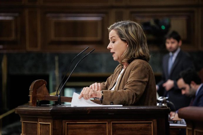 La portavoz de Coalición Canaria (CC) en el Congreso, Ana Oramas, interviene durante un debate de la moción de censura, en el Congreso de los Diputados, a 21 de marzo de 2023, en Madrid (España). El Salón de Plenos del Congreso acoge hoy y mañana, 22 de