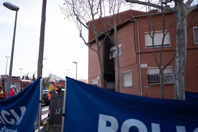 Edificio incendiado en Rubí