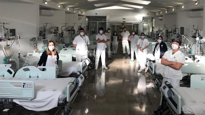 Archivo - Capilla del Virgen de las Nieves, cuando comenzó a funcionar como UCI en la tercera ola de la pandemia de covid