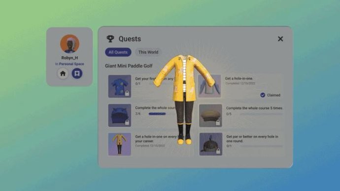 Sistema de misiones de Meta Horizon Worlds