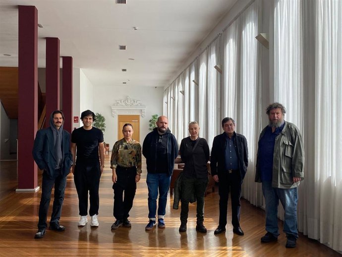 Presentación del estreno 'Dramaturgia para una conferencia' en el Teatro Calderón.