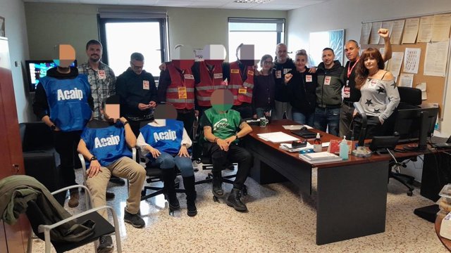 Delegats sindicals al despatx de la presó de Brians 2 (Barcelona) 
