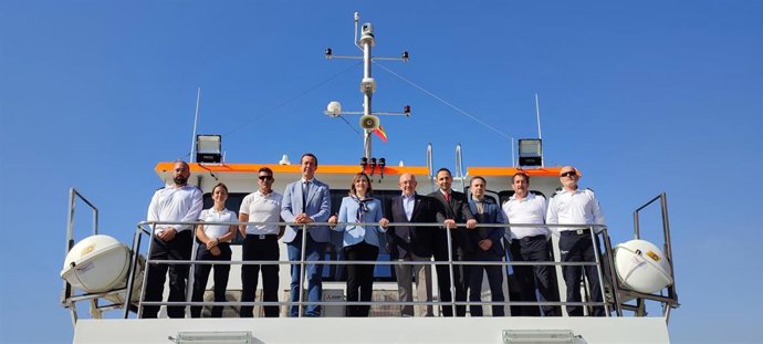 La secretaria general de Pesca, Isabel Artime, durante su visita a Roquetas de Mar (Almería).