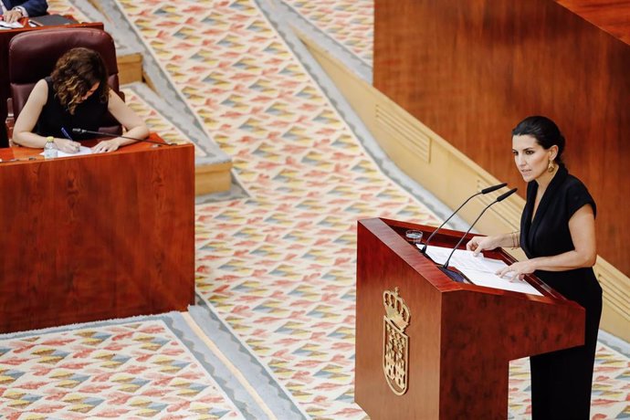 Archivo - La portavoz de Vox en la Asamblea de Madrid, Rocío Monasterio, interviene en una sesión plenaria en la Asamblea de Madrid, a 23 de junio de 2022, en Madrid (España). El tema central de este pleno es la explicación de la presidenta de la Comuni