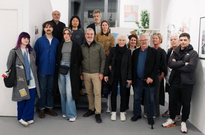 El candidato del PSC a la Alcaldía de Barcelona, Jaume Collboni, en la presentación de la exposición 'La millor Barcelona'