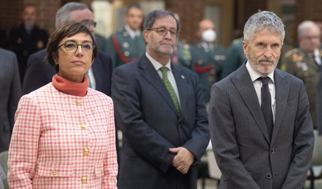 Archivo - La ya exdirectora general de la Guardia Civil, María Gámez, y el ministro del Interior, Fernando Grande-Marlaska, en una imagen de archivo.