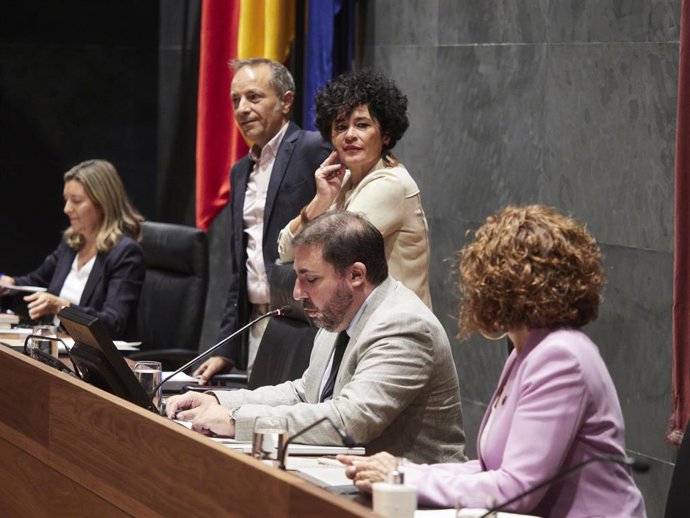 Archivo - El presidente del Parlamento de Navarra, Unai Hualde, interviene en una sesión plenaria en el Parlamento de Navarra.
