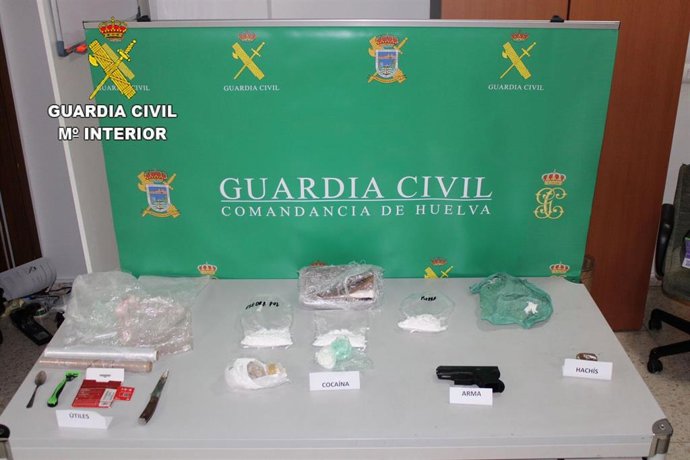 Imagen de la droga y efectos intervenidos.
