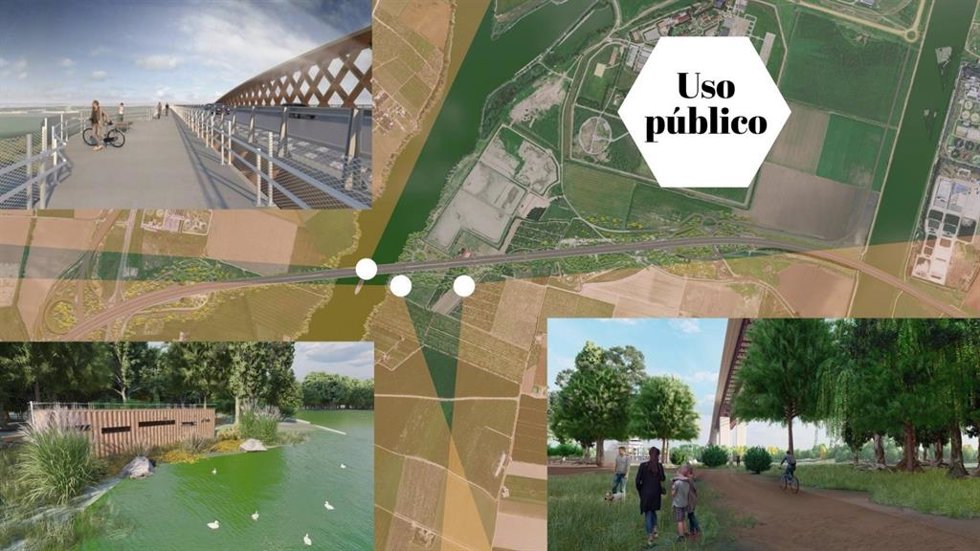 Archivo - Recreación del puente de la SE-40 entre Dos Hermanas y Coria del Río.