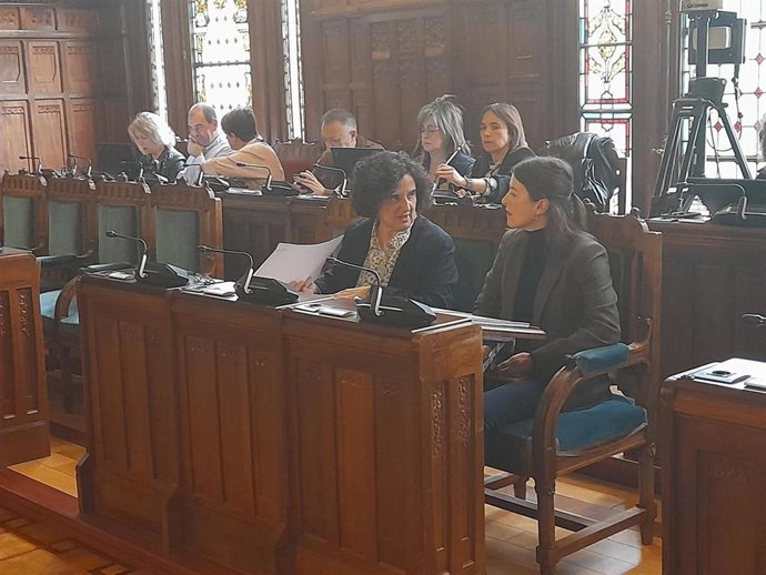 Berta Piñán en la Junta General.