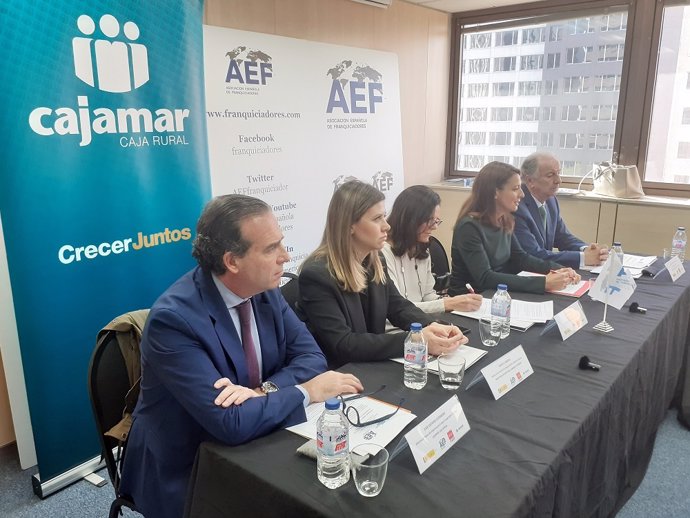 Rueda de prensa de presentación del informe 'La Franquicia en España 2023', elaborado por la Asociación Española de Franquiciadores (AEF) con el patrocinio de Cajamar