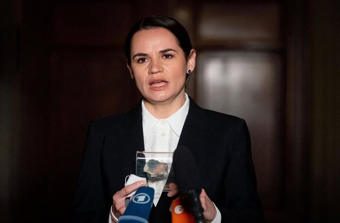 Archivo - La opositoira bielorrusa Svetlana Tijanovskaya.