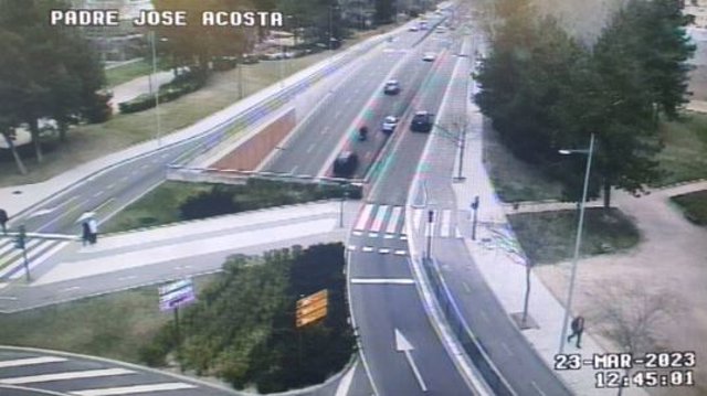 Imagen de las cámaras de tráfico del túnel de la avenida de Salamanca y el enlace superior