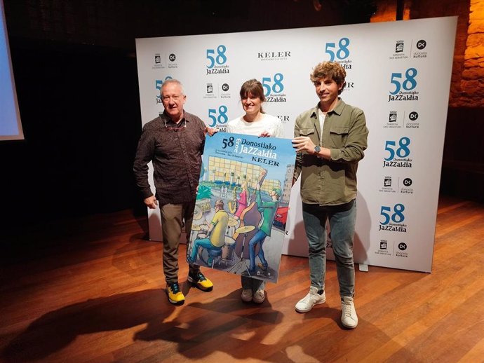 Miguel Martín, Lore Azpitarte y Jon Insausti.