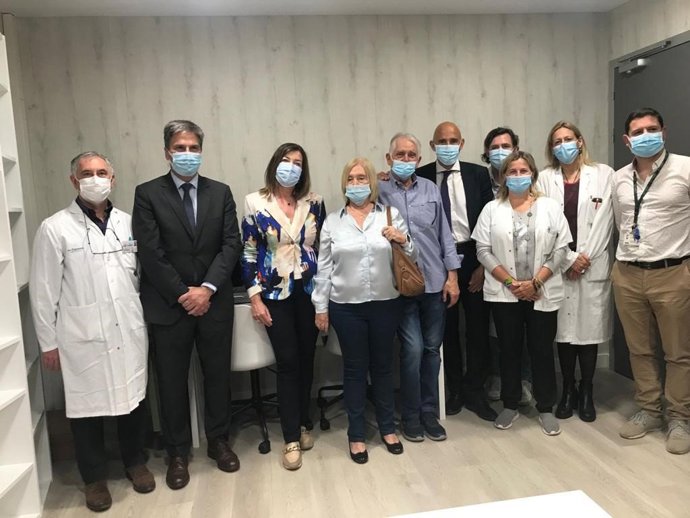 La consellera de Salud y Consumo, Patricia Guasp, durante la presentación de la nueva sala para adolescentes con cáncer en el Hospital Universitario Son Espases