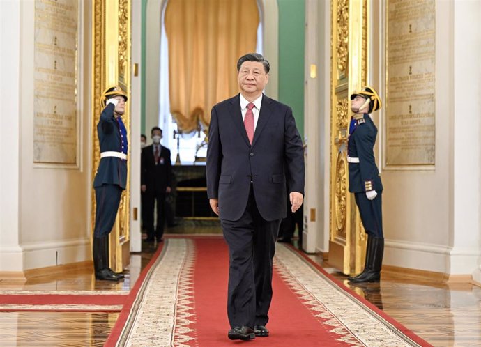 Xi Jinping, presidente de China, durante su visita oficial a Rusia