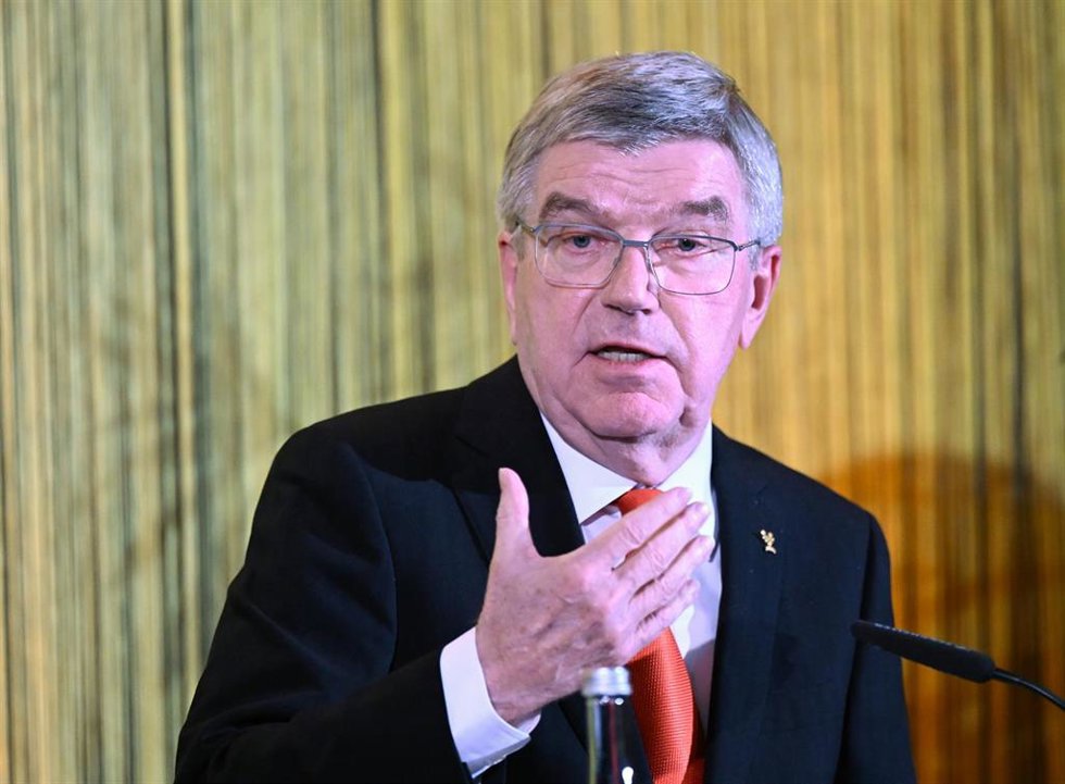 Archivo - El presidente del COI, Thomas Bach, durante un acto