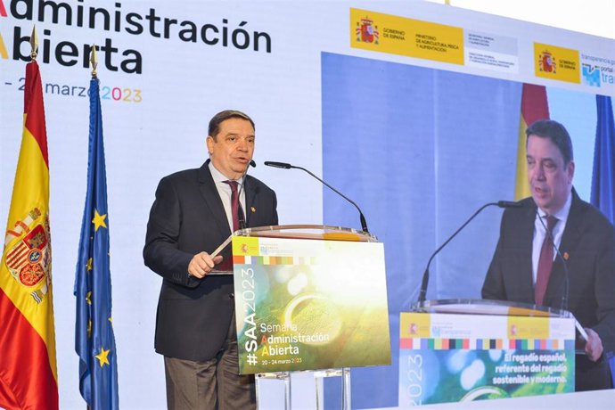 Luis Planas en Palma del Río (Córdoba) con la jornada 'El regadío español, referente en sostenibilidad y modernización'.