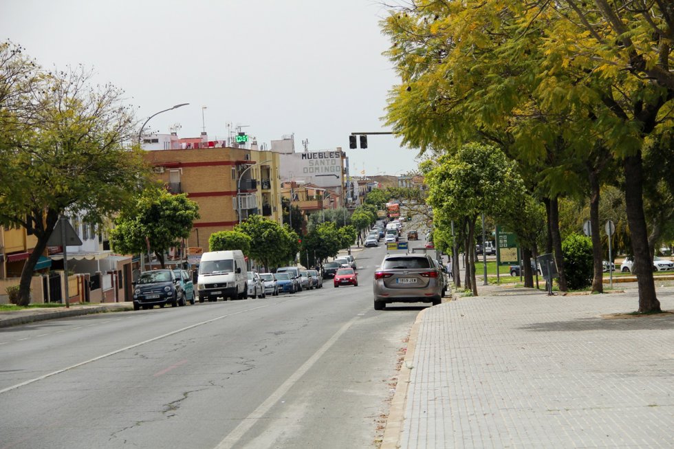 Una calle de Bormujos