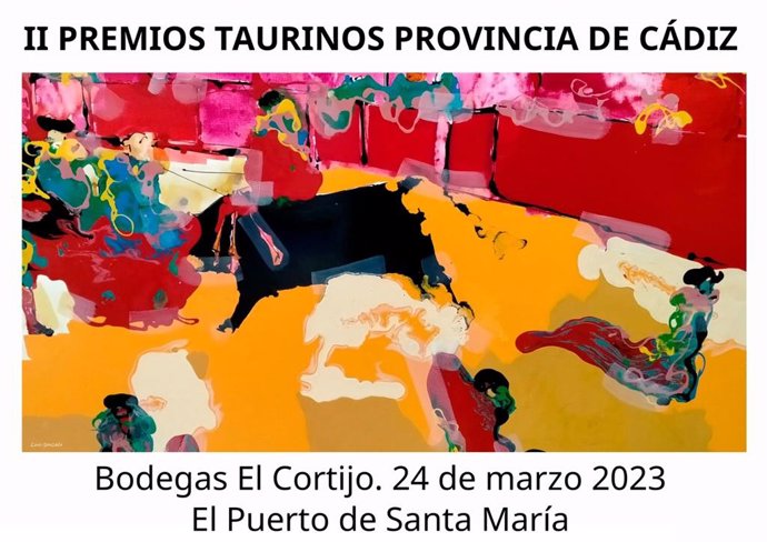 Cartel de los II Premios Taurinos de la provincia.