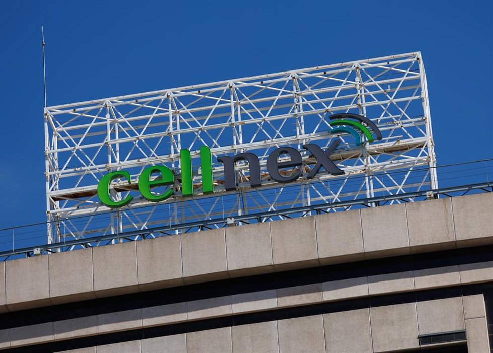 Fachada de la sede de Cellnex, a 13 de marzo de 2023, en Madrid (España).