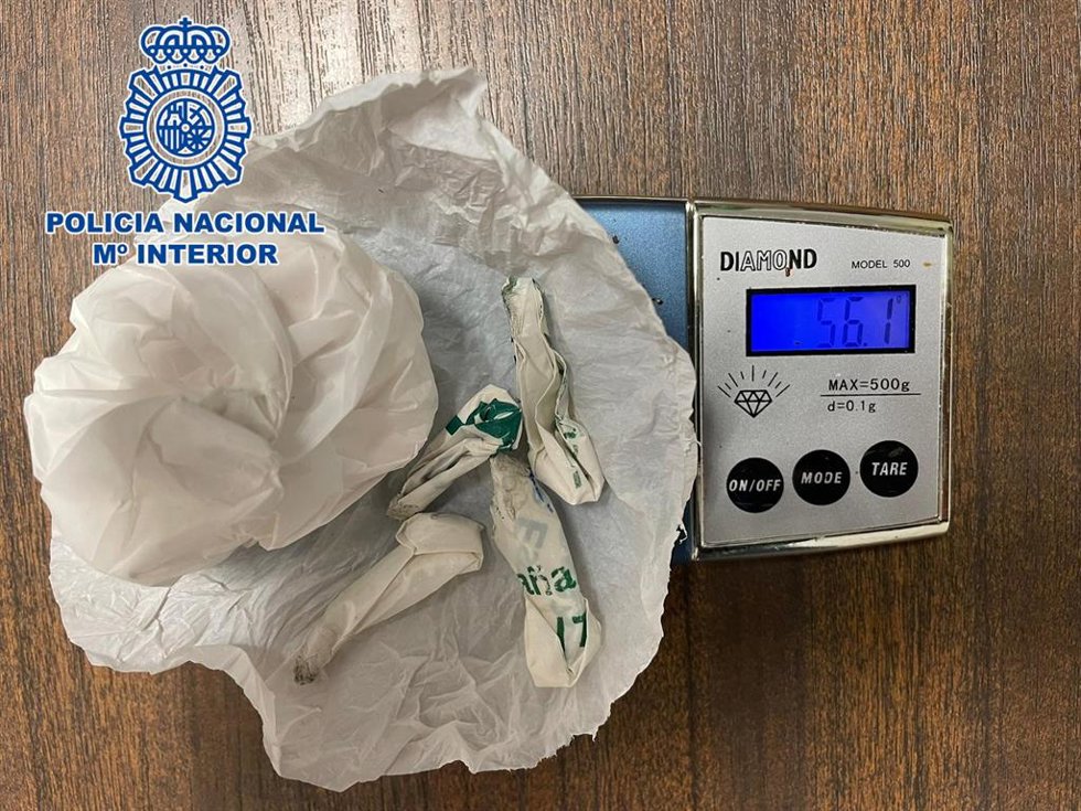 Envoltorios con la cocaína intervenida
