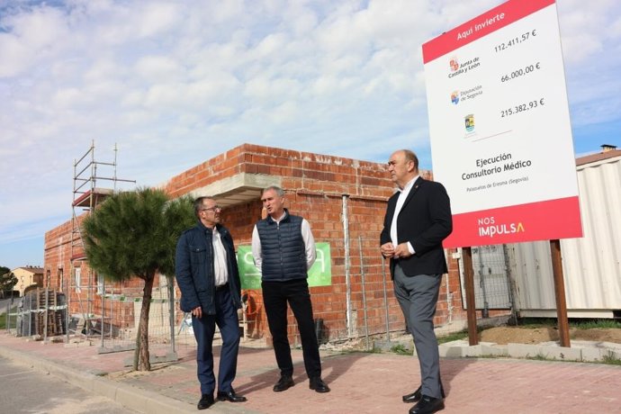 El nuevo consultorio médico de Palazuelos (Segovia) estará concluido a finales de este año.