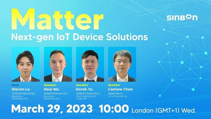 Sign up for a free SINBON webinar "Matter | Next-gen IoT Device Solutions"