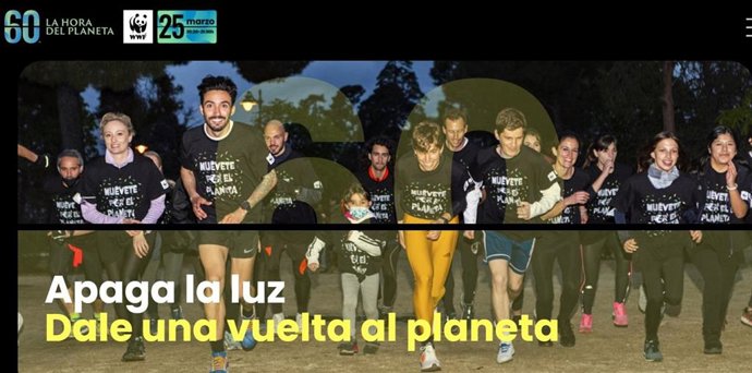 Cartel que anuncia la celebración de "La Hora del Planeta"