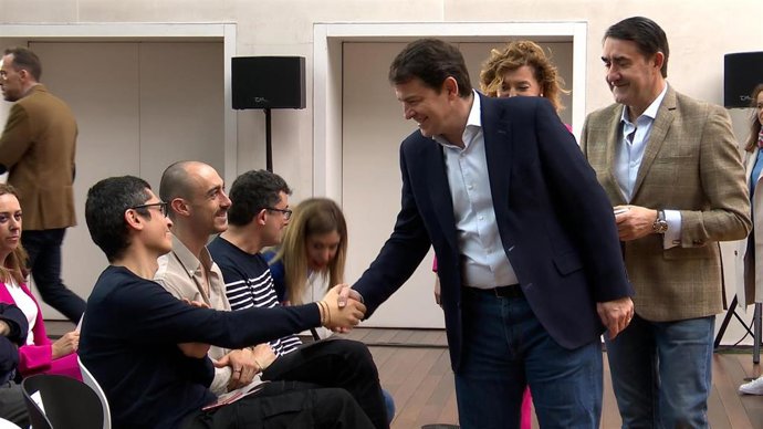 El presidente de la Junta, Alfonso Fernández Mañueco, en la presentación del Plan de Vivienda Joven.