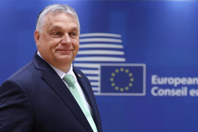 Viktor Orbán, primer ministro de Hungría, a su llegada a una reunión de líderes de la UE en Bruselas