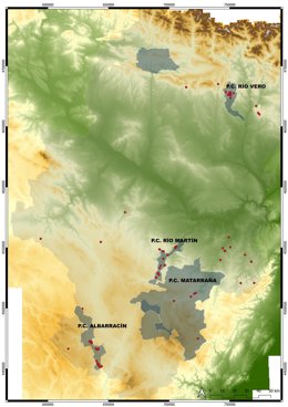 Plano de yacimientos protegidos.