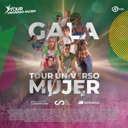 Cartel de la I Gala del Tour Universo Mujer, que se celebra el martes 28 de marzo de 2023 en el Museo del Traje de Madrid.